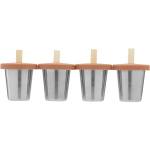 Haps Nordic mini isforme i stål 4-pak - TERRACOTTA